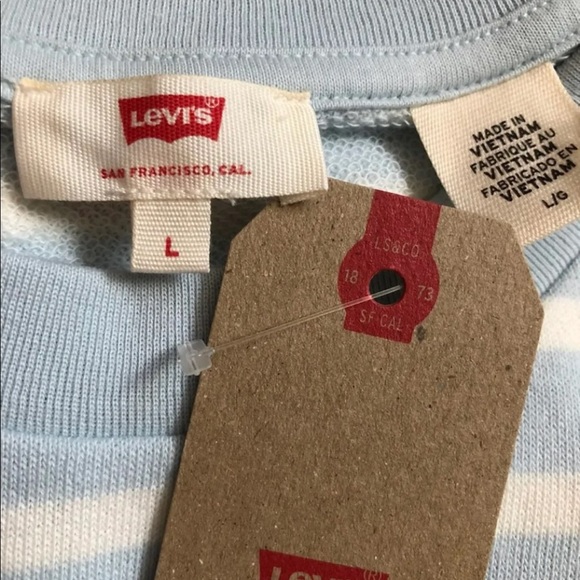 NWT Levi’s Cropped Smocked Sweater Large $60.00 - Picture 6 of 12